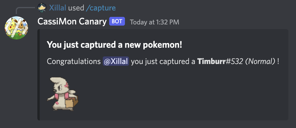 Pokemons capture